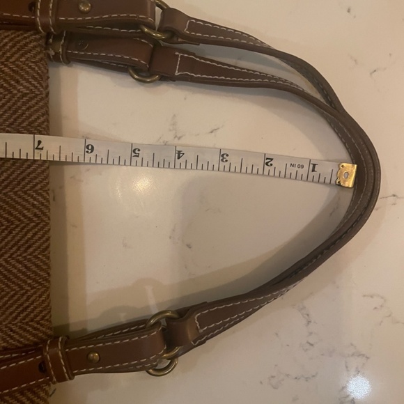 Gap Brown Herringbone Tweed Bag - Picture 8 of 10